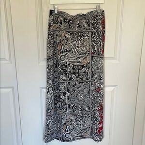 Ambiance Apparel Paisley Maxi Skirt Large